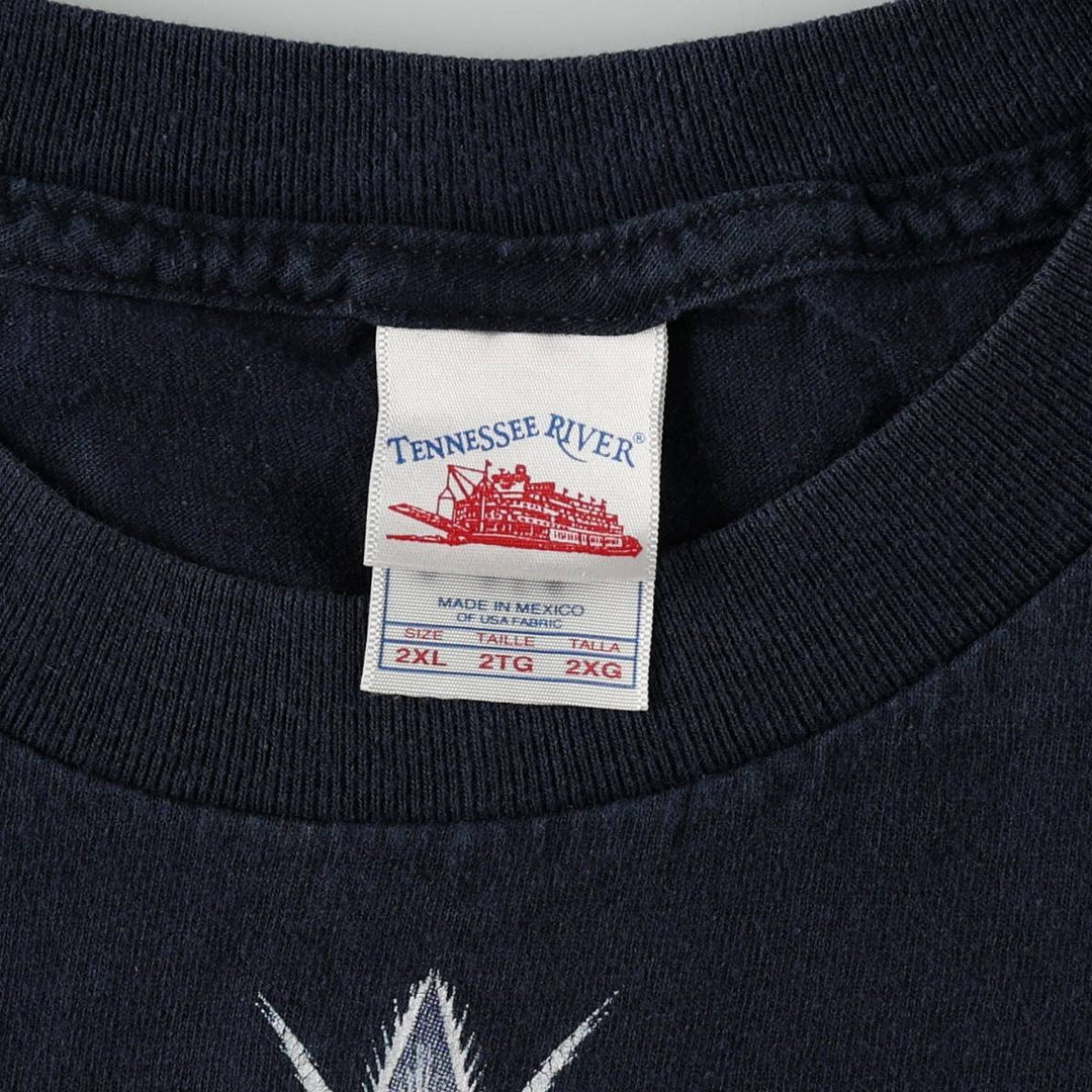 Tennessee River Holy Family Print T-Shirt, Men's XXL (approx.) cotton navy blue type Vintage Second Hand