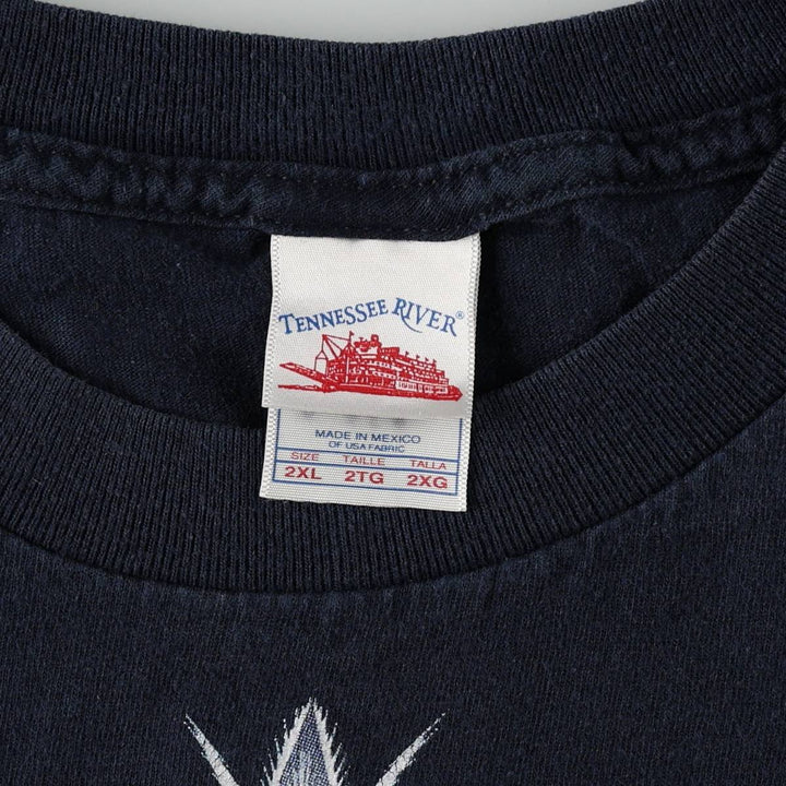 Tennessee River Holy Family Print T-Shirt, Men's XXL (approx.) cotton navy blue type Vintage Second Hand