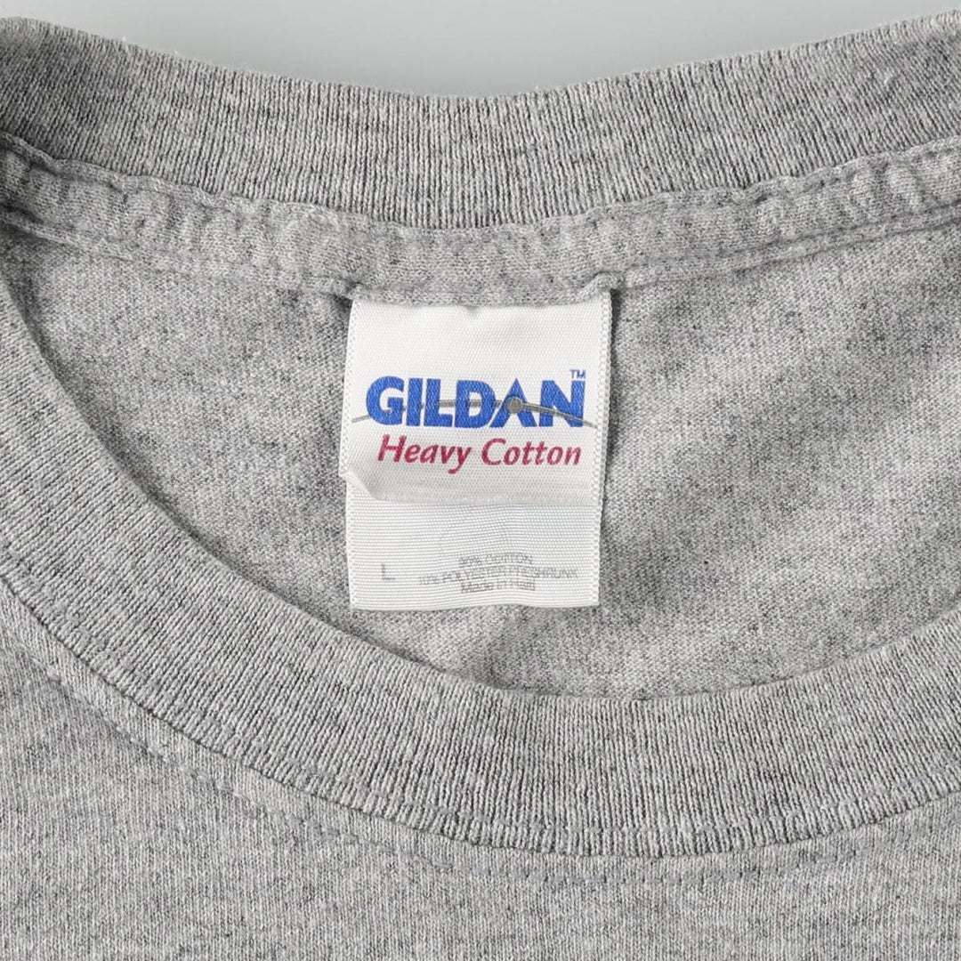 Gildan Parody Print T-shirt, Men's Size L cotton gray type Vintage Second Hand