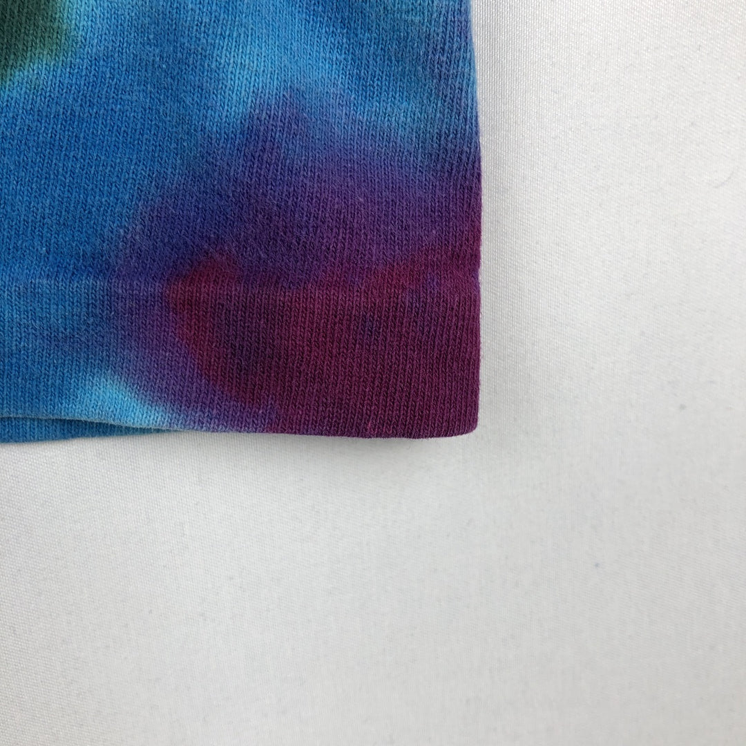 90'S Anvil Tie-Dye Pattern Peace Sign Print T-Shirt, Men's XL (approx.), Vintage cotton Blue type light blue Vintage Second Hand