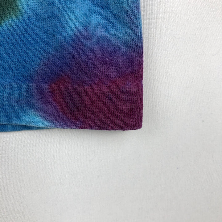 90'S Anvil Tie-Dye Pattern Peace Sign Print T-Shirt, Men's XL (approx.), Vintage cotton Blue type light blue Vintage Second Hand