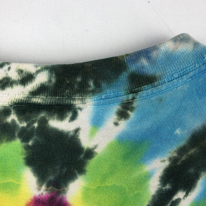 90'S Anvil Tie-Dye Pattern Peace Sign Print T-Shirt, Men's XL (approx.), Vintage cotton Blue type light blue Vintage Second Hand
