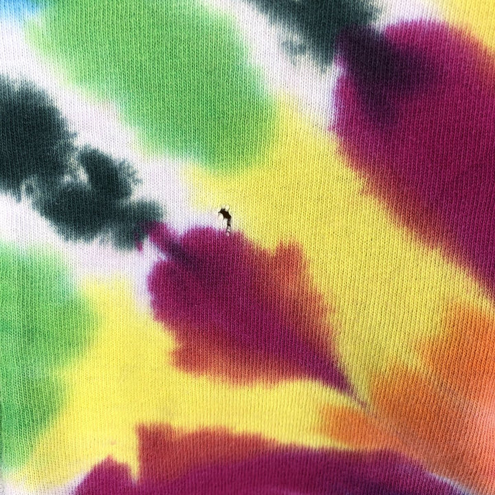 90'S Anvil Tie-Dye Pattern Peace Sign Print T-Shirt, Men's XL (approx.), Vintage cotton Blue type light blue Vintage Second Hand
