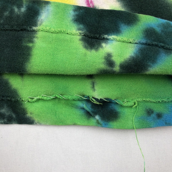 90'S Anvil Tie-Dye Pattern Peace Sign Print T-Shirt, Men's XL (approx.), Vintage cotton Blue type light blue Vintage Second Hand