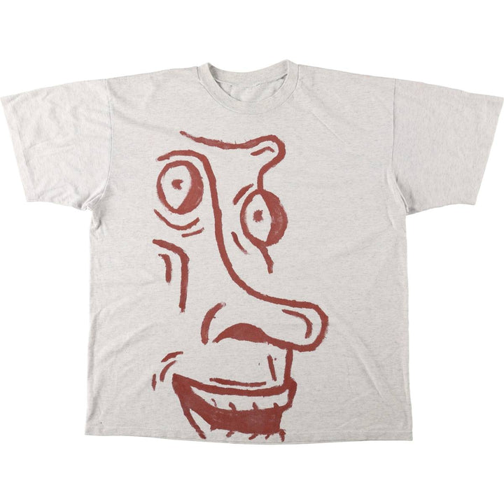 90'S Vintage Printed T-Shirt, Men's XL unclear gray type Vintage Second Hand