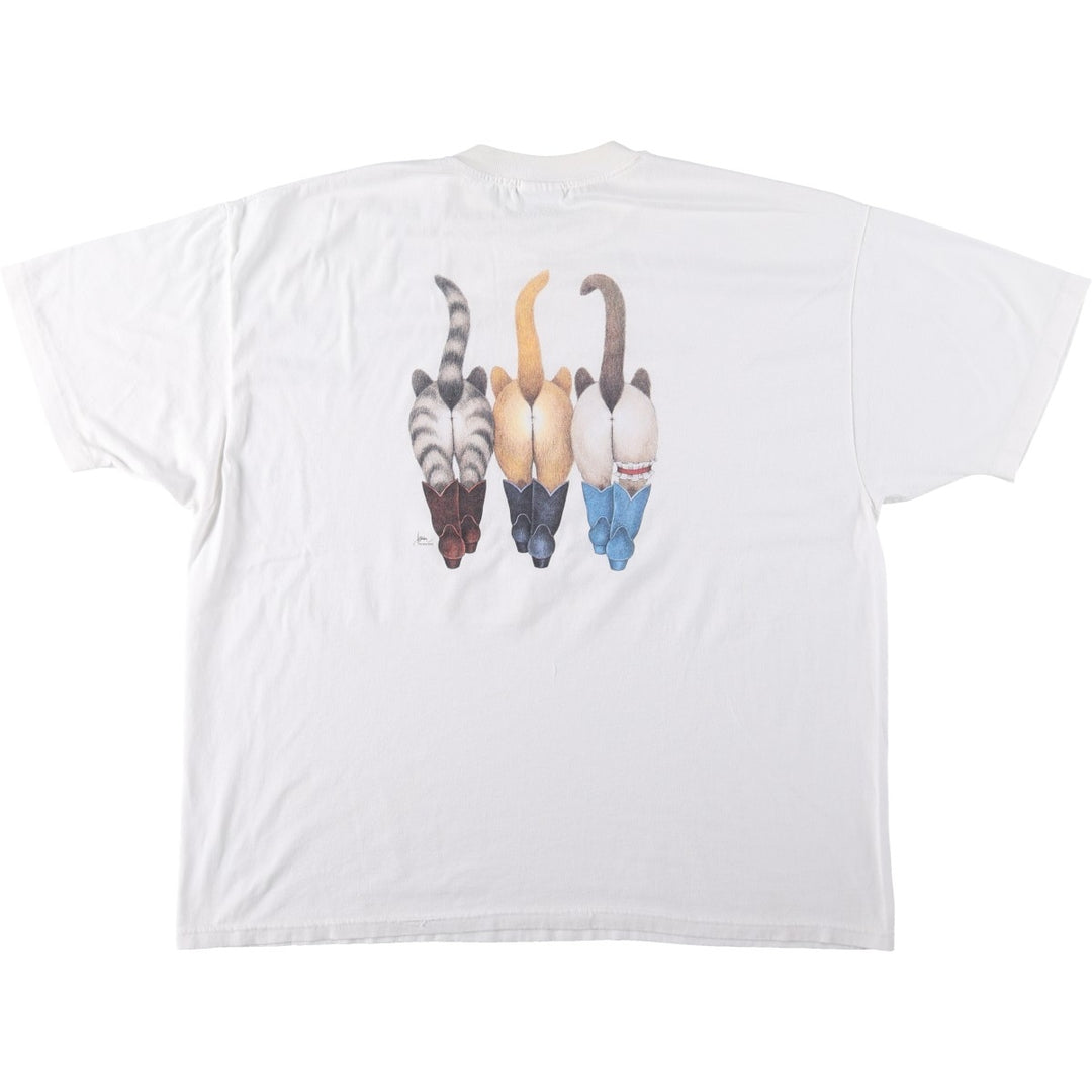90'S Hanes HEAVYWEIGHT 50 cotton white type Vintage Second Hand