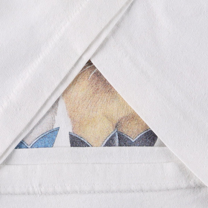 90'S Hanes HEAVYWEIGHT 50 cotton white type Vintage Second Hand