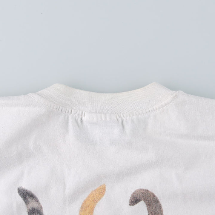 90'S Hanes HEAVYWEIGHT 50 cotton white type Vintage Second Hand