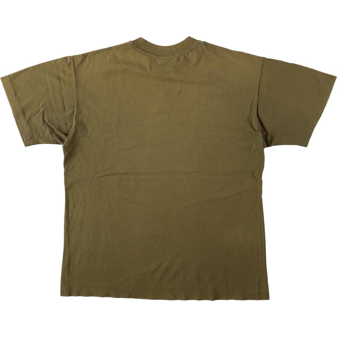 90'S ACME Print T-Shirt, Men's Size S (Equivalent), Vintage cotton Khaki type Vintage Second Hand