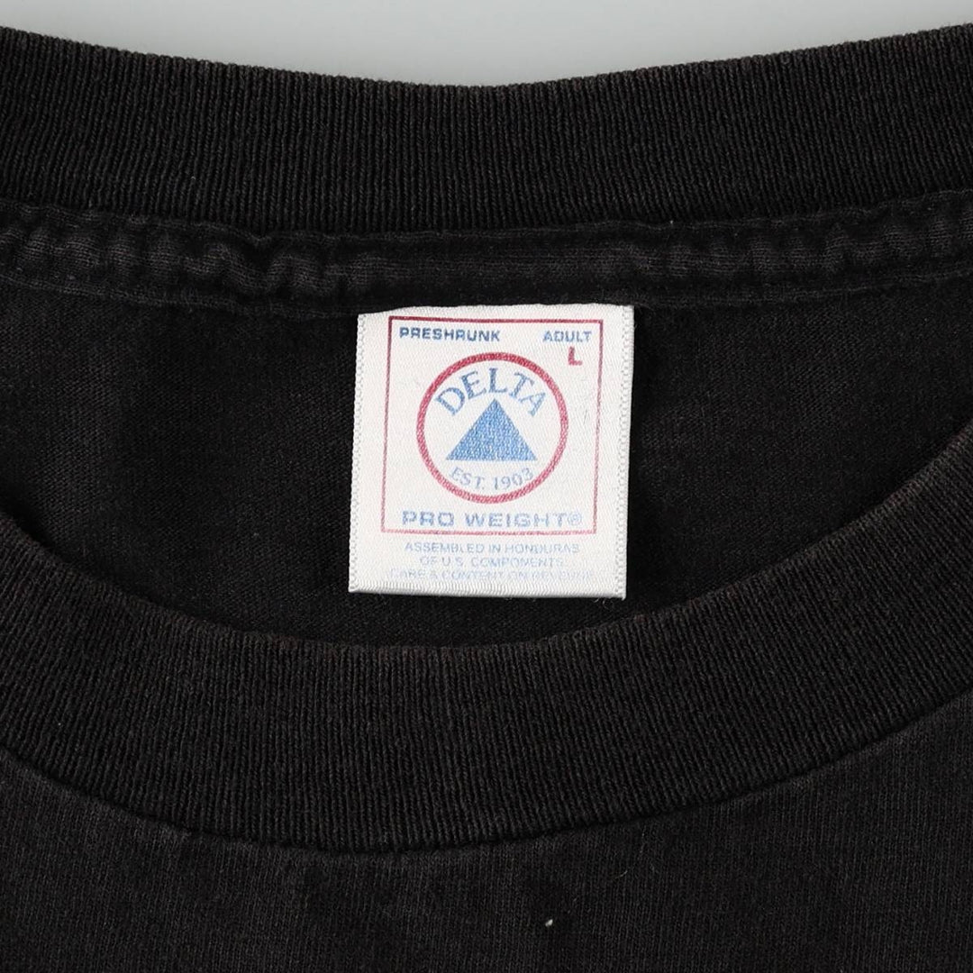 90'S Delta ASTEROIDS Shooting Game Print T-Shirt, Men's Size L (Equivalent), Vintage cotton black type Vintage Second Hand