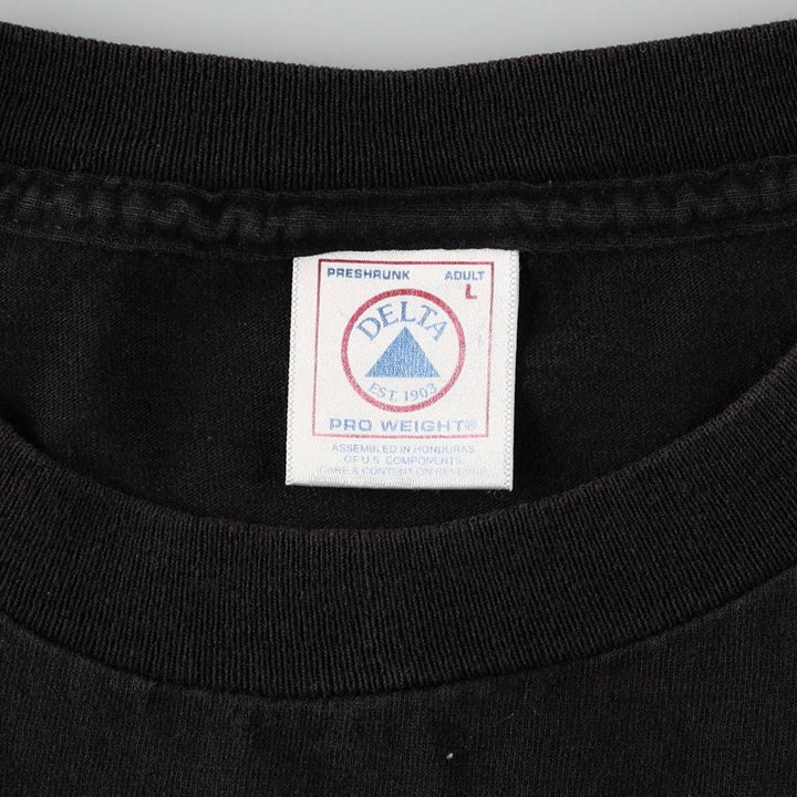 90'S Delta ASTEROIDS Shooting Game Print T-Shirt, Men's Size L (Equivalent), Vintage cotton black type Vintage Second Hand