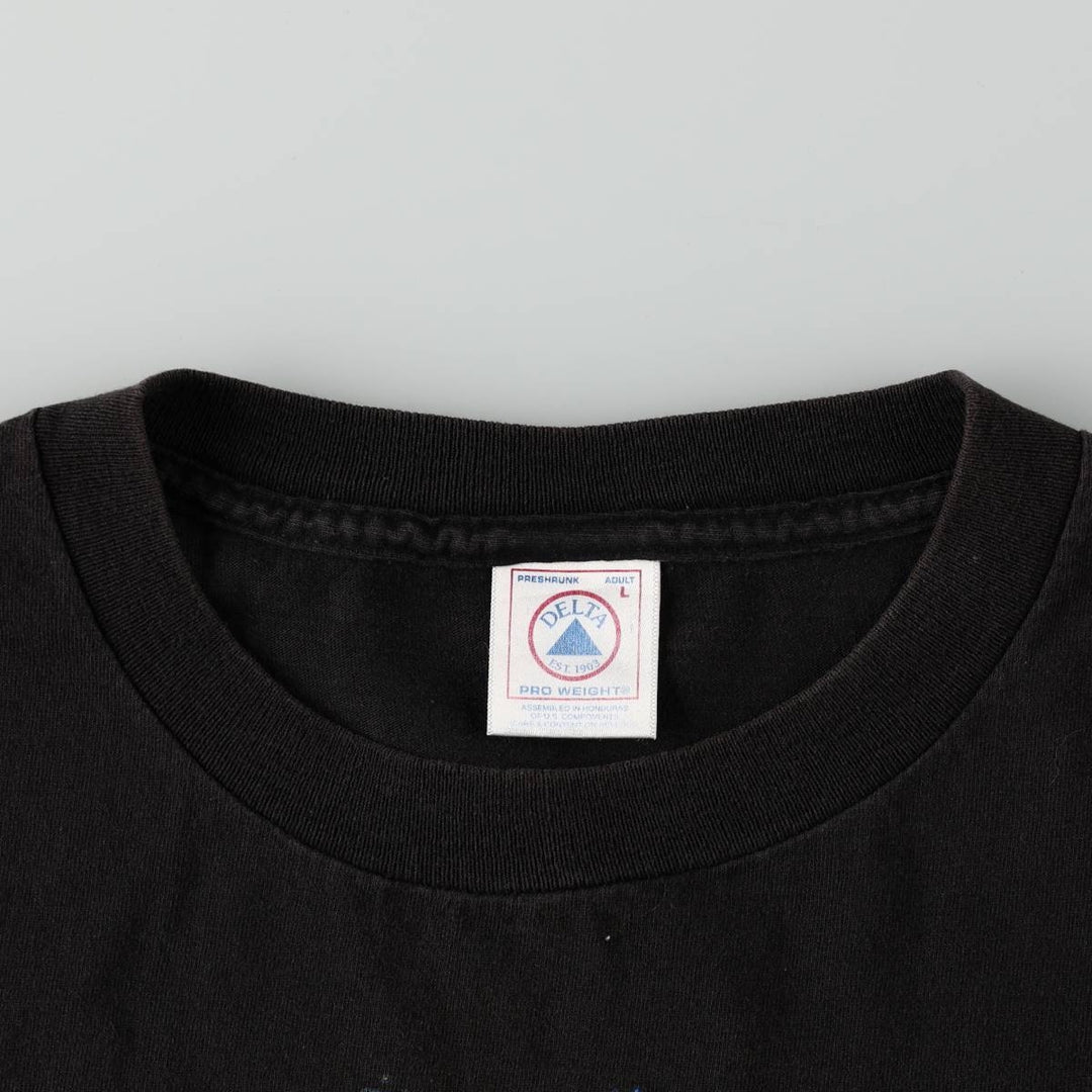 90'S Delta ASTEROIDS Shooting Game Print T-Shirt, Men's Size L (Equivalent), Vintage cotton black type Vintage Second Hand