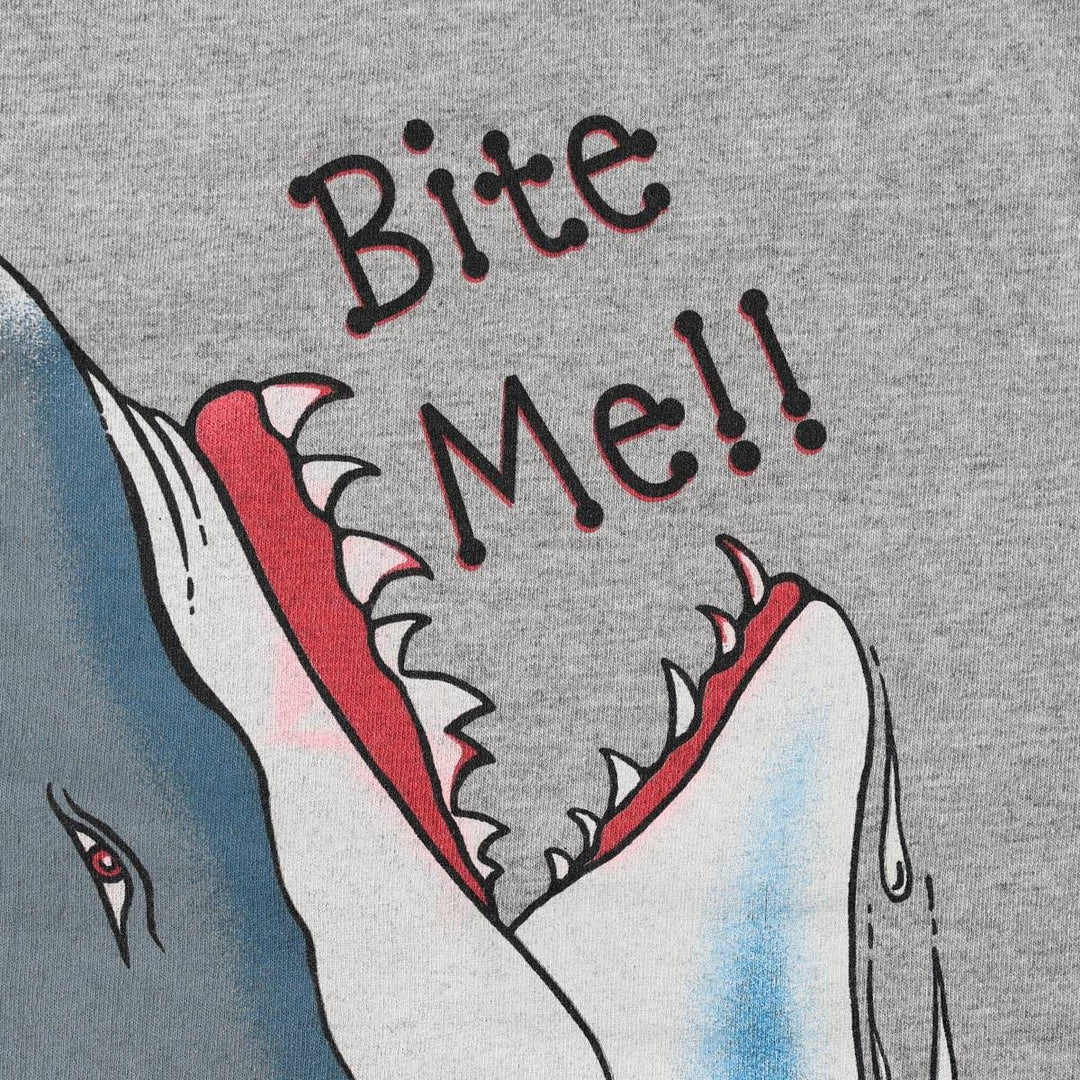 2000'S Anvil Shark Pattern Print T-Shirt, Made in USA, Men's Size L (approx.) cotton gray type Vintage Second Hand