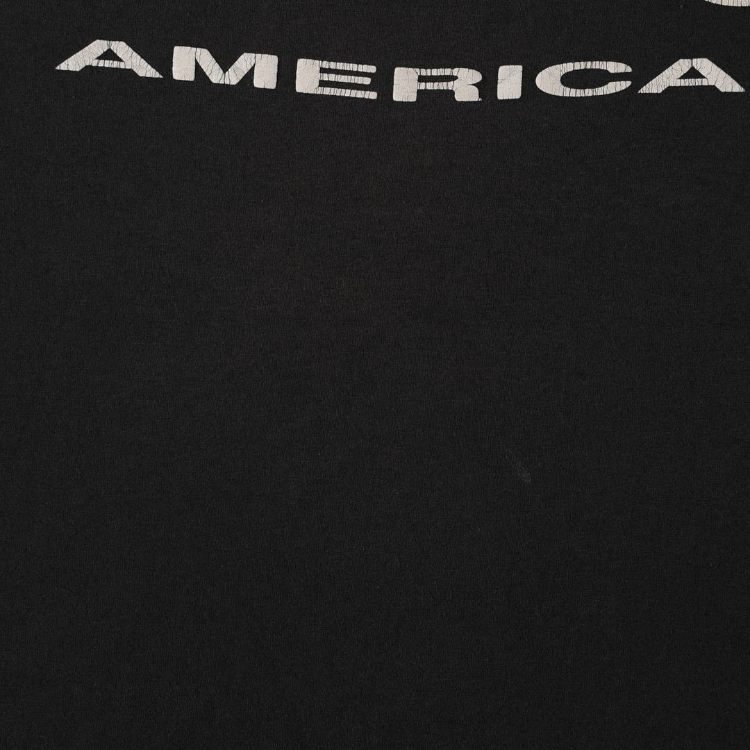 90'S Screen Stars BOSS AMERICA Print T-Shirt, Made in Canada, Men's XL equivalent, Vintage cotton black type Vintage Second Hand
