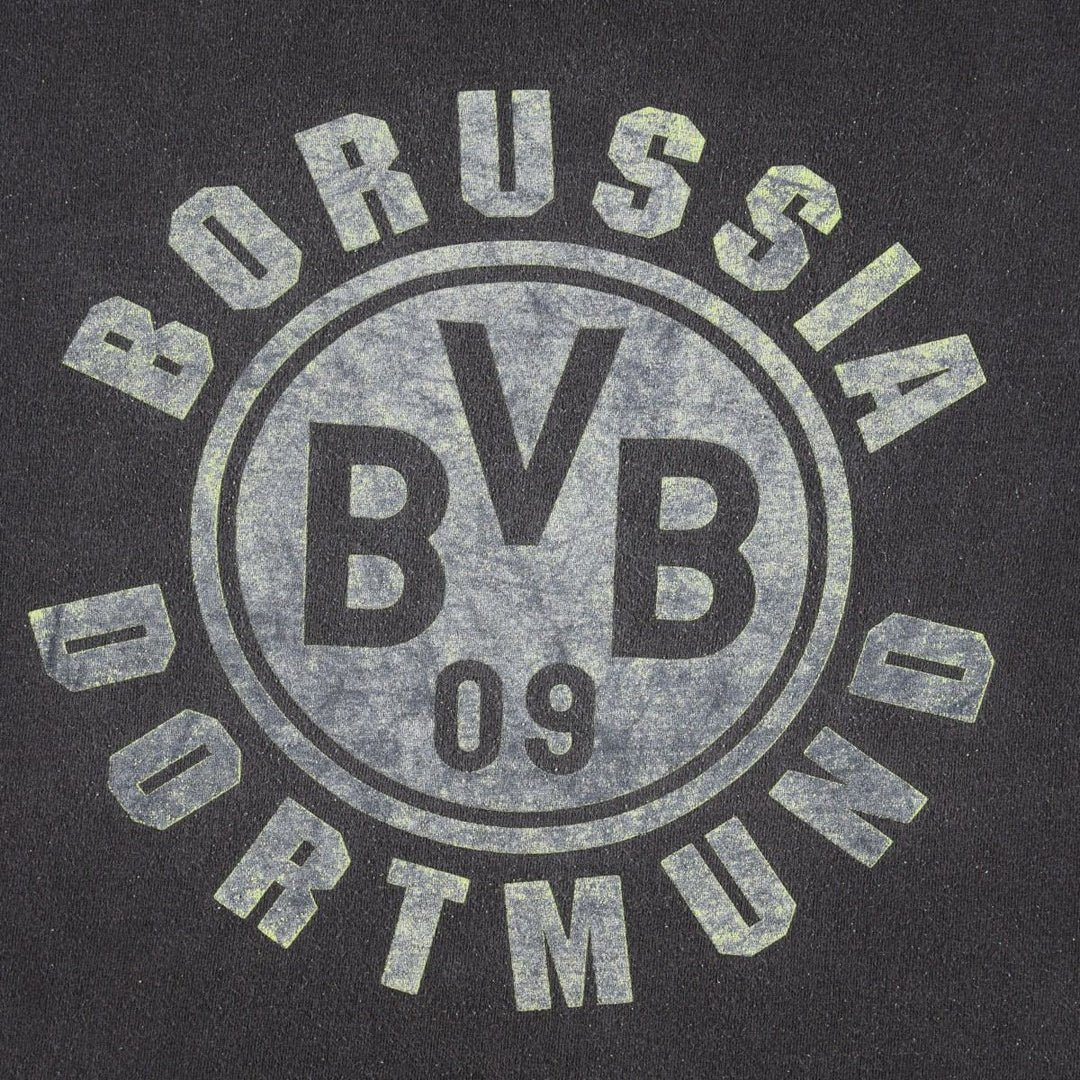 90'S Nike Bundesliga Borussia Dortmund sports print T-shirt, men's size L equivalent, vintage. cotton black type Vintage Second Hand