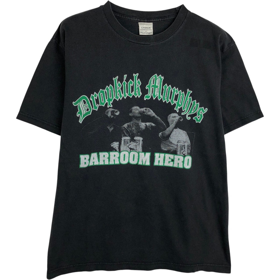 CYGNUS DROPKICK MURPHYS Band T-shirt (Men's size M equivalent) cotton black type Vintage Second Hand