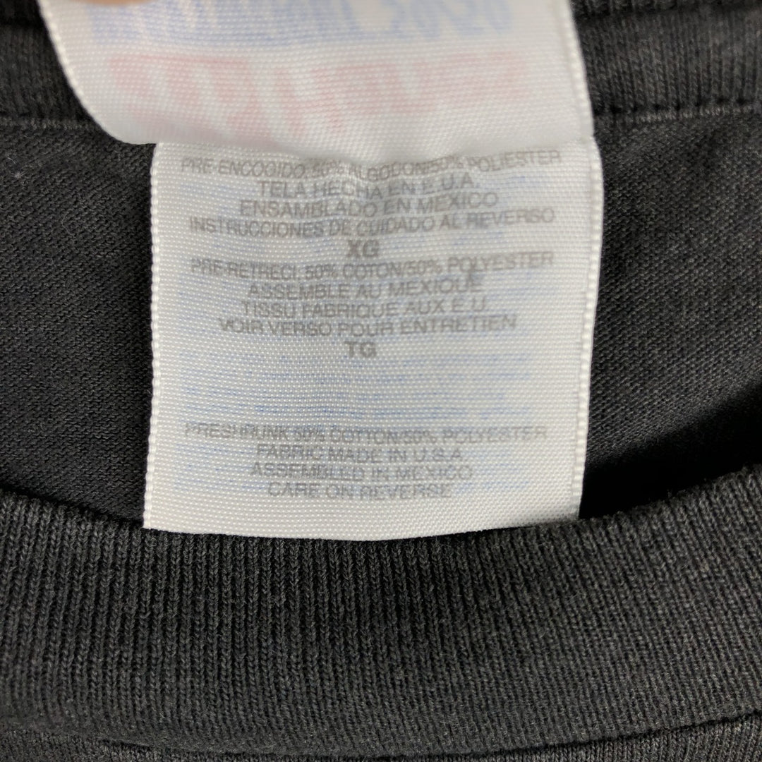 Hanes Track One AB Band T-Shirt (Men's XL equivalent) cotton black type Vintage Second Hand