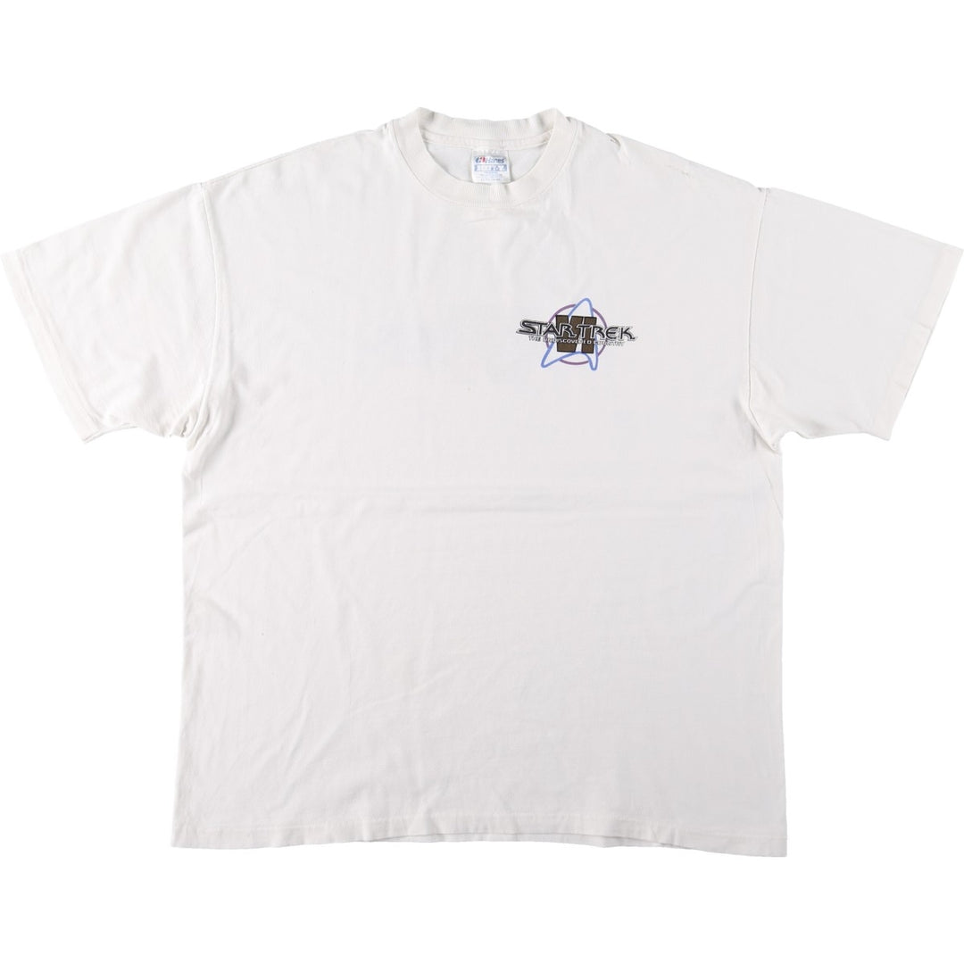 90'S Hanes BEEFY-T STAR TREK Movie T-Shirt, Made in USA, Men's XL equivalent, Vintage cotton white type Vintage Second Hand