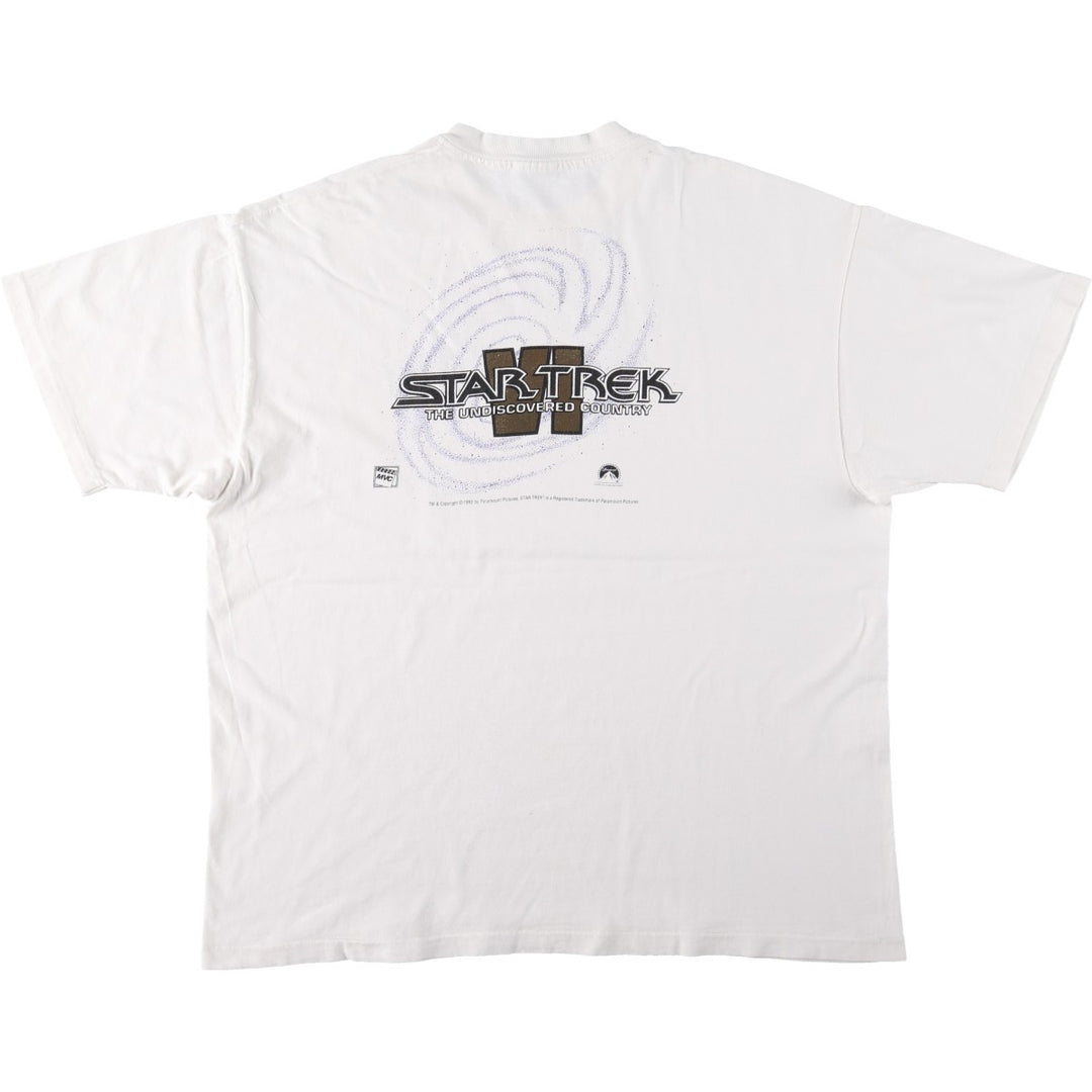90'S Hanes BEEFY-T STAR TREK Movie T-Shirt, Made in USA, Men's XL equivalent, Vintage cotton white type Vintage Second Hand