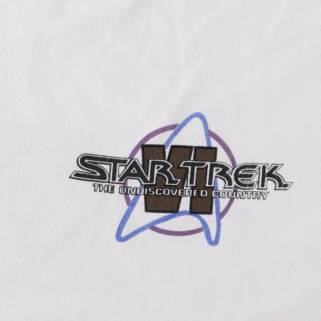 90'S Hanes BEEFY-T STAR TREK Movie T-Shirt, Made in USA, Men's XL equivalent, Vintage cotton white type Vintage Second Hand