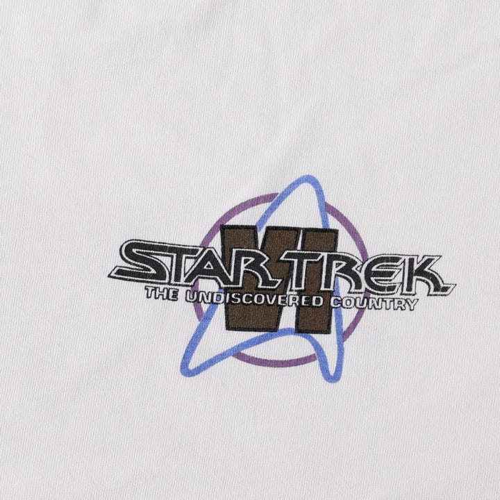 90'S Hanes BEEFY-T STAR TREK Movie T-Shirt, Made in USA, Men's XL equivalent, Vintage cotton white type Vintage Second Hand
