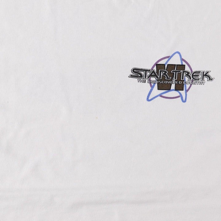 90'S Hanes BEEFY-T STAR TREK Movie T-Shirt, Made in USA, Men's XL equivalent, Vintage cotton white type Vintage Second Hand
