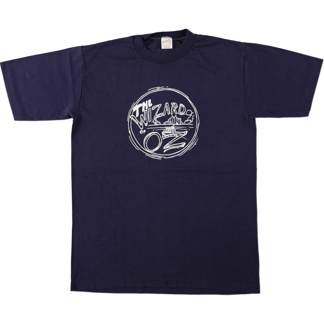 80'S Sportswear Wizard of Oz Movie T-Shirt, Made in USA, Men's Size M (approx.), Vintage cotton navy blue type Vintage Second Hand