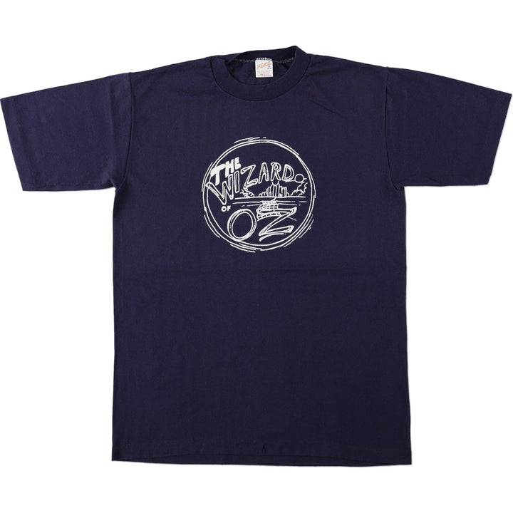 80'S Sportswear Wizard of Oz Movie T-Shirt, Made in USA, Men's Size M (approx.), Vintage cotton navy blue type Vintage Second Hand