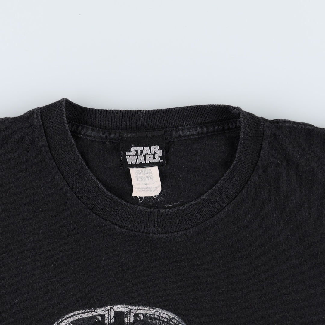STAR WARS Darth Vader Movie T-shirt Men's XL size cotton black type Vintage Second Hand