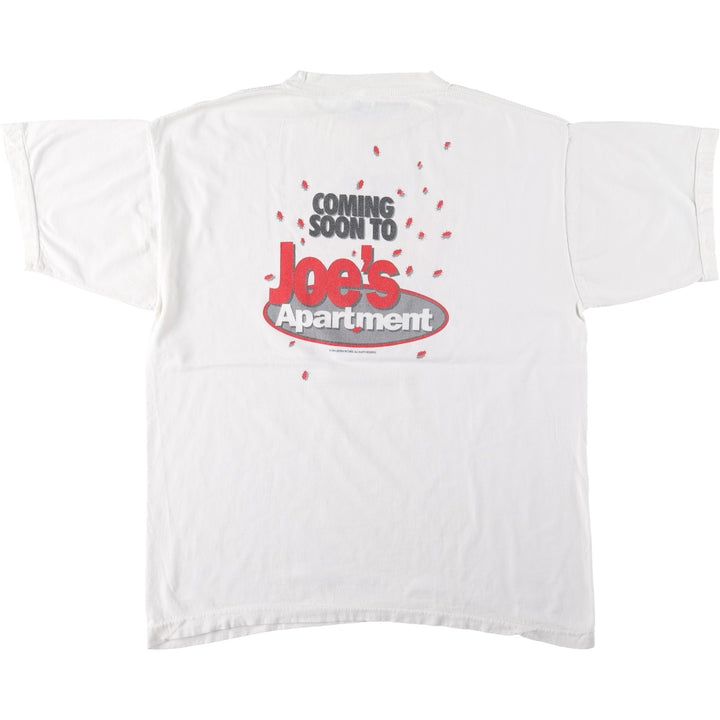 90'S Joe's Apartment movie t-shirt, men's size XL equivalent, vintage. unclear white type Vintage Second Hand