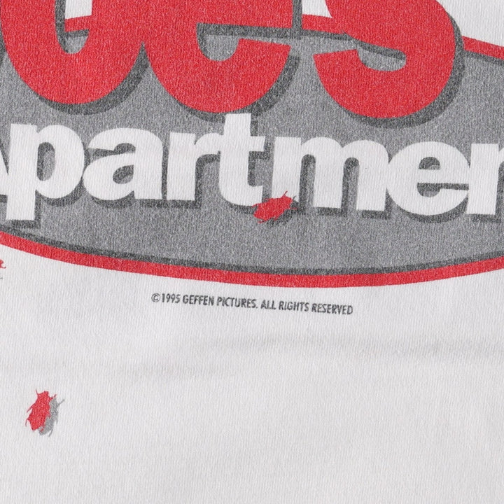 90'S Joe's Apartment movie t-shirt, men's size XL equivalent, vintage. unclear white type Vintage Second Hand