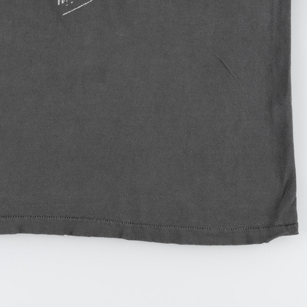 ~90'S MCESCHER Cut-off Art T-shirt, Men's XL equivalent, Vintage unclear black type Vintage Second Hand