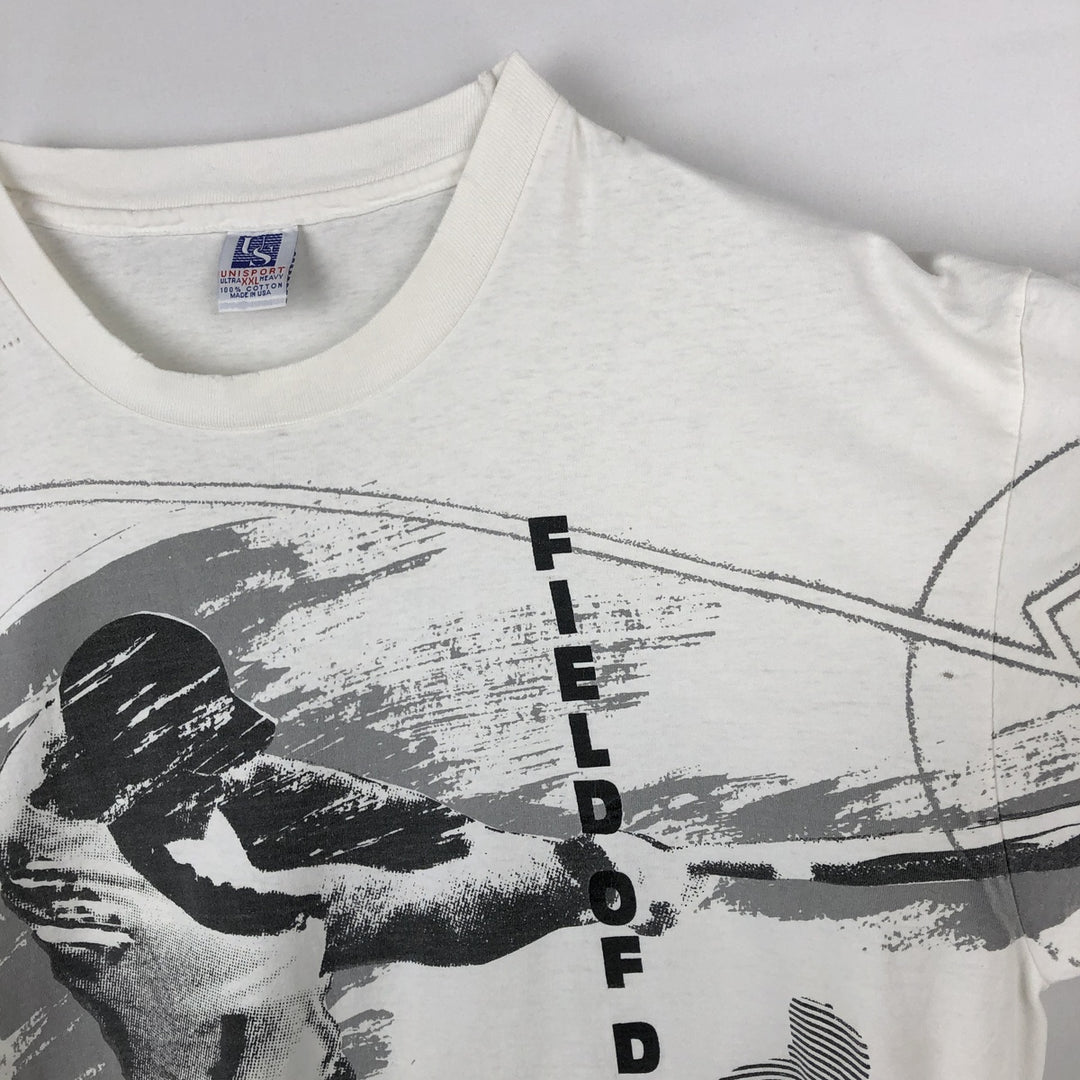 90'S UNISPORT Field of Dreams Overprint Movie T-Shirt, Made in USA, Men's XXL equivalent, Vintage cotton white type Vintage Second Hand
