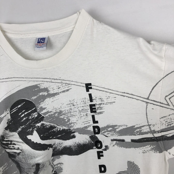 90'S UNISPORT Field of Dreams Overprint Movie T-Shirt, Made in USA, Men's XXL equivalent, Vintage cotton white type Vintage Second Hand