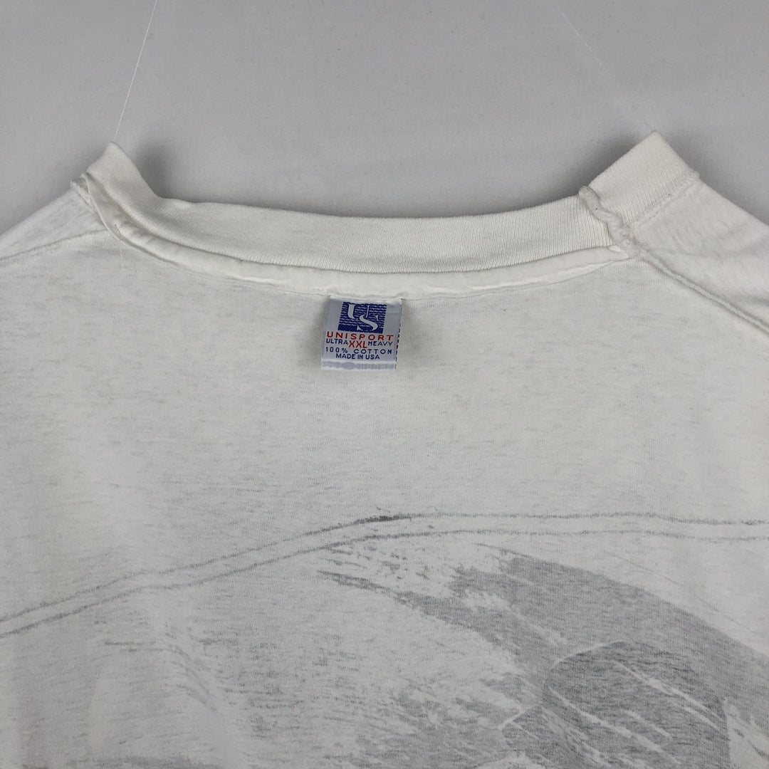 90'S UNISPORT Field of Dreams Overprint Movie T-Shirt, Made in USA, Men's XXL equivalent, Vintage cotton white type Vintage Second Hand