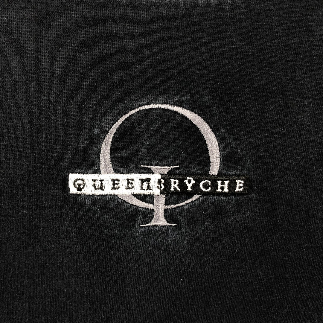 Giant Queensrÿche Long-Sleeve T-Shirt, Made in USA, Men's Size L (approx.) cotton black type Vintage Second Hand