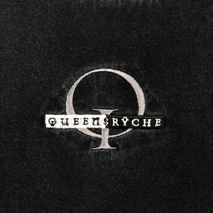 Giant Queensrÿche Long-Sleeve T-Shirt, Made in USA, Men's Size L (approx.) cotton black type Vintage Second Hand