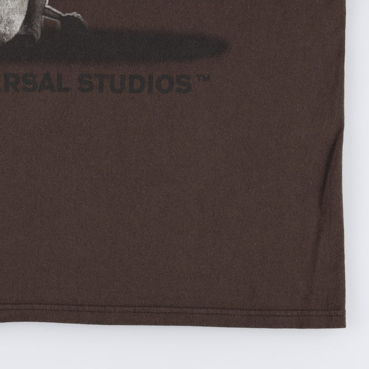 UNIVERSAL STUDIO Shrek 4-D Donkey Character Print T-Shirt (Men's Size L) cotton brown type Vintage Second Hand