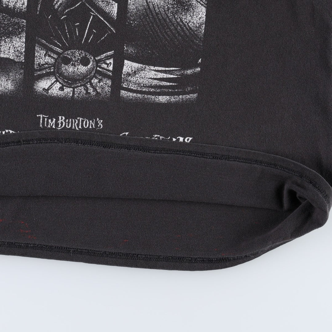 THE NIGHTMARE BEFORE CHRISTMAS Character Print T-Shirt (Men's XL equivalent) unclear black type Vintage Second Hand