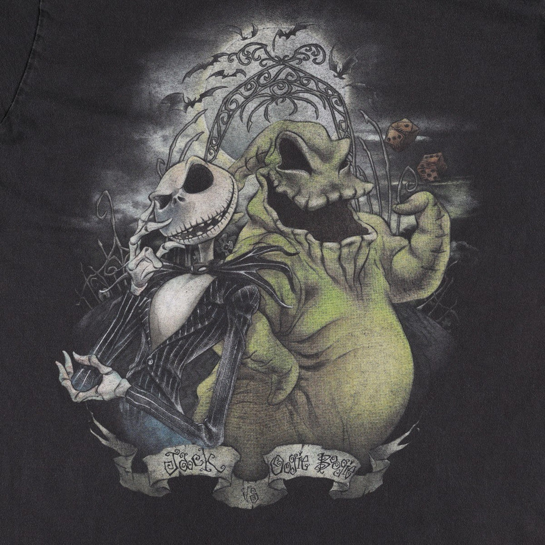 Disney Store Studio Collection Nightmare Before Christmas Character Print T-Shirt (Men's XL equivalent) cotton black type Vintage Second Hand