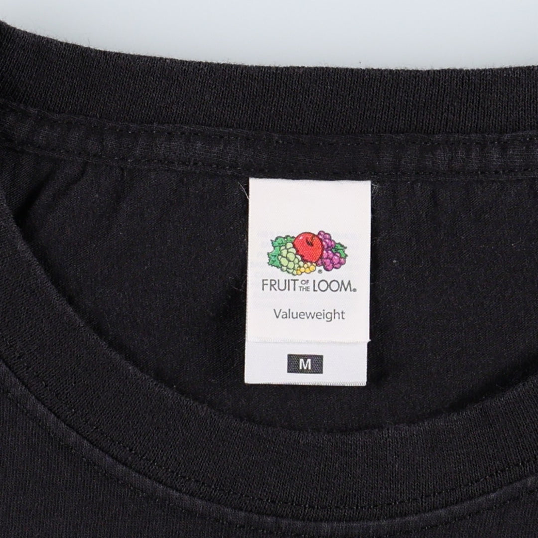 Fruit of the Loom Evangelion Anime Character Print T-Shirt (Men's Size M) cotton black type Vintage Second Hand