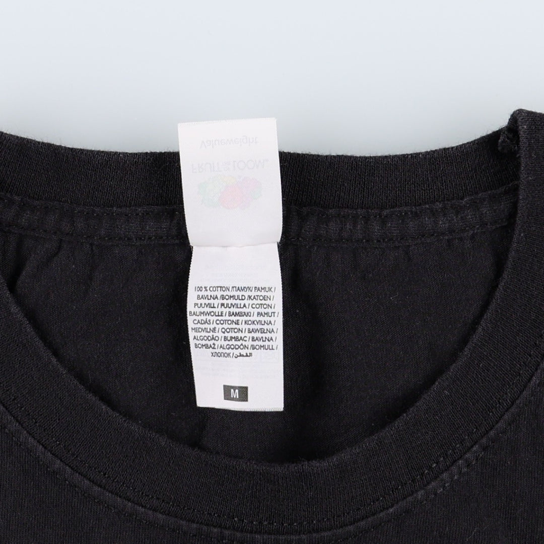 Fruit of the Loom Evangelion Anime Character Print T-Shirt (Men's Size M) cotton black type Vintage Second Hand
