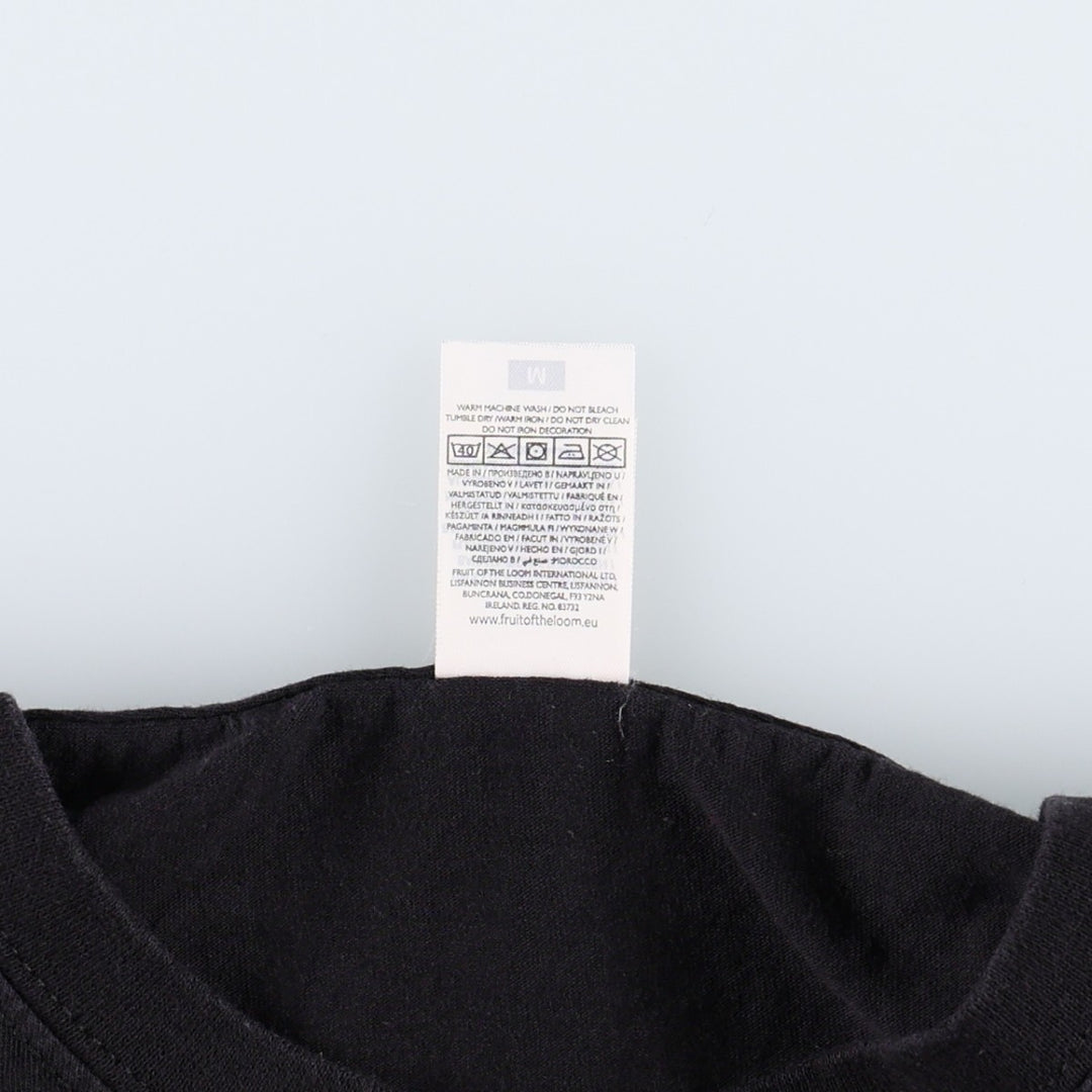 Fruit of the Loom Evangelion Anime Character Print T-Shirt (Men's Size M) cotton black type Vintage Second Hand