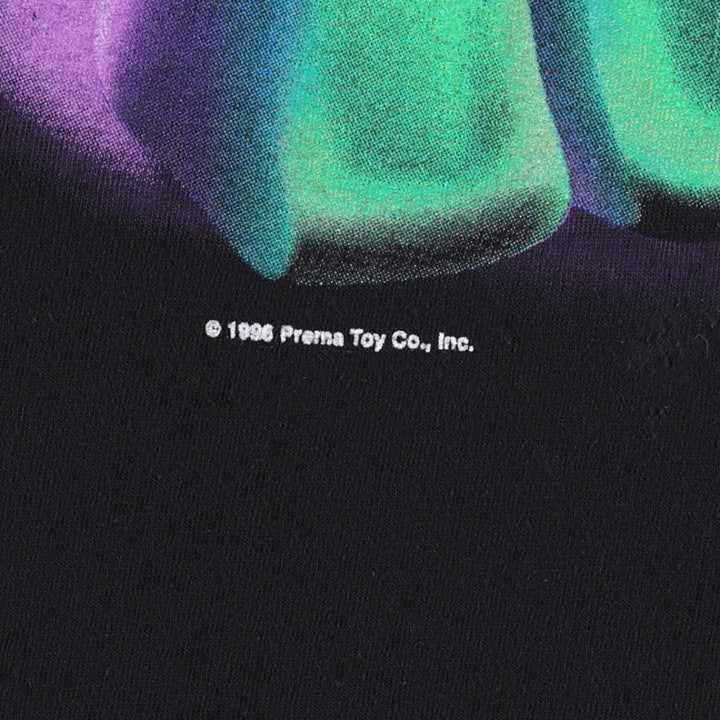 90'S GUMBY anime character print T-shirt, men's size XL equivalent, vintage. unclear black type Vintage Second Hand