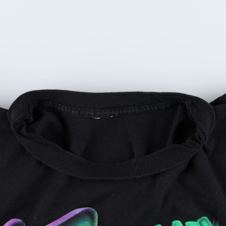 90'S GUMBY anime character print T-shirt, men's size XL equivalent, vintage. unclear black type Vintage Second Hand