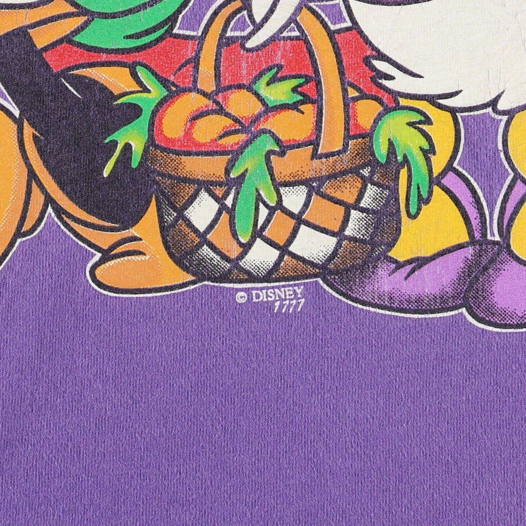 90'S MICKEY UNLIMITED DISNEY Disney Character Print T-Shirt, Made in USA, Men's XL equivalent, Vintage cotton purple type Vintage Second Hand