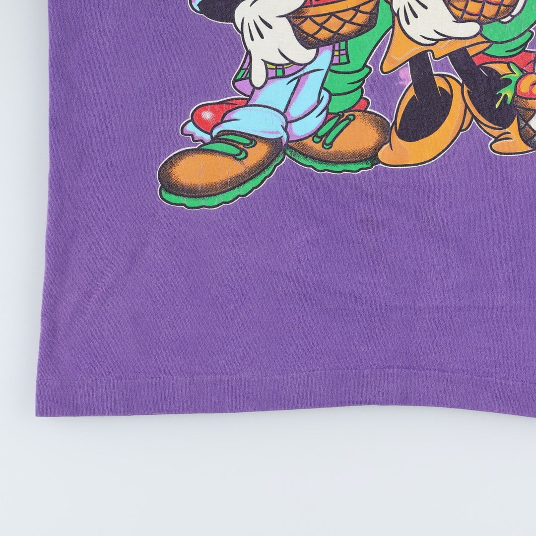90'S MICKEY UNLIMITED DISNEY Disney Character Print T-Shirt, Made in USA, Men's XL equivalent, Vintage cotton purple type Vintage Second Hand