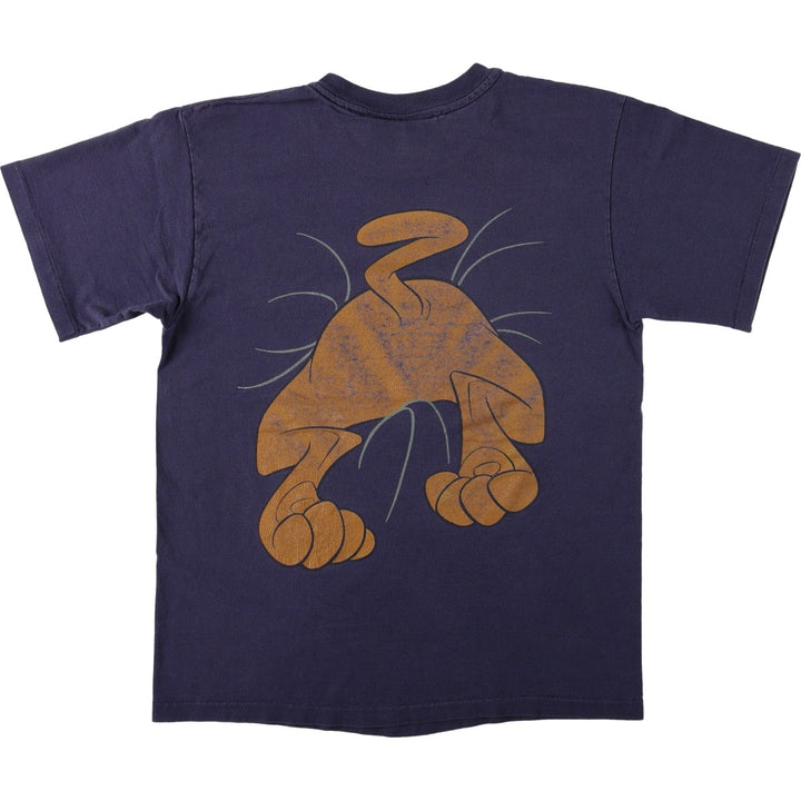 90'S Warner Bros. Scooby-Doo character print T-shirt, Made in USA, Men's size M equivalent, Vintage cotton navy blue type Vintage Second Hand