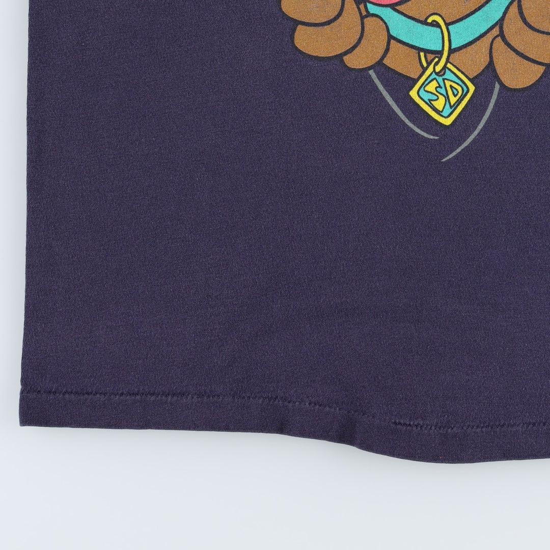 90'S Warner Bros. Scooby-Doo character print T-shirt, Made in USA, Men's size M equivalent, Vintage cotton navy blue type Vintage Second Hand