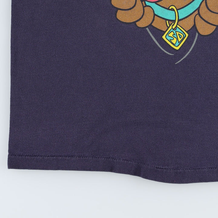 90'S Warner Bros. Scooby-Doo character print T-shirt, Made in USA, Men's size M equivalent, Vintage cotton navy blue type Vintage Second Hand
